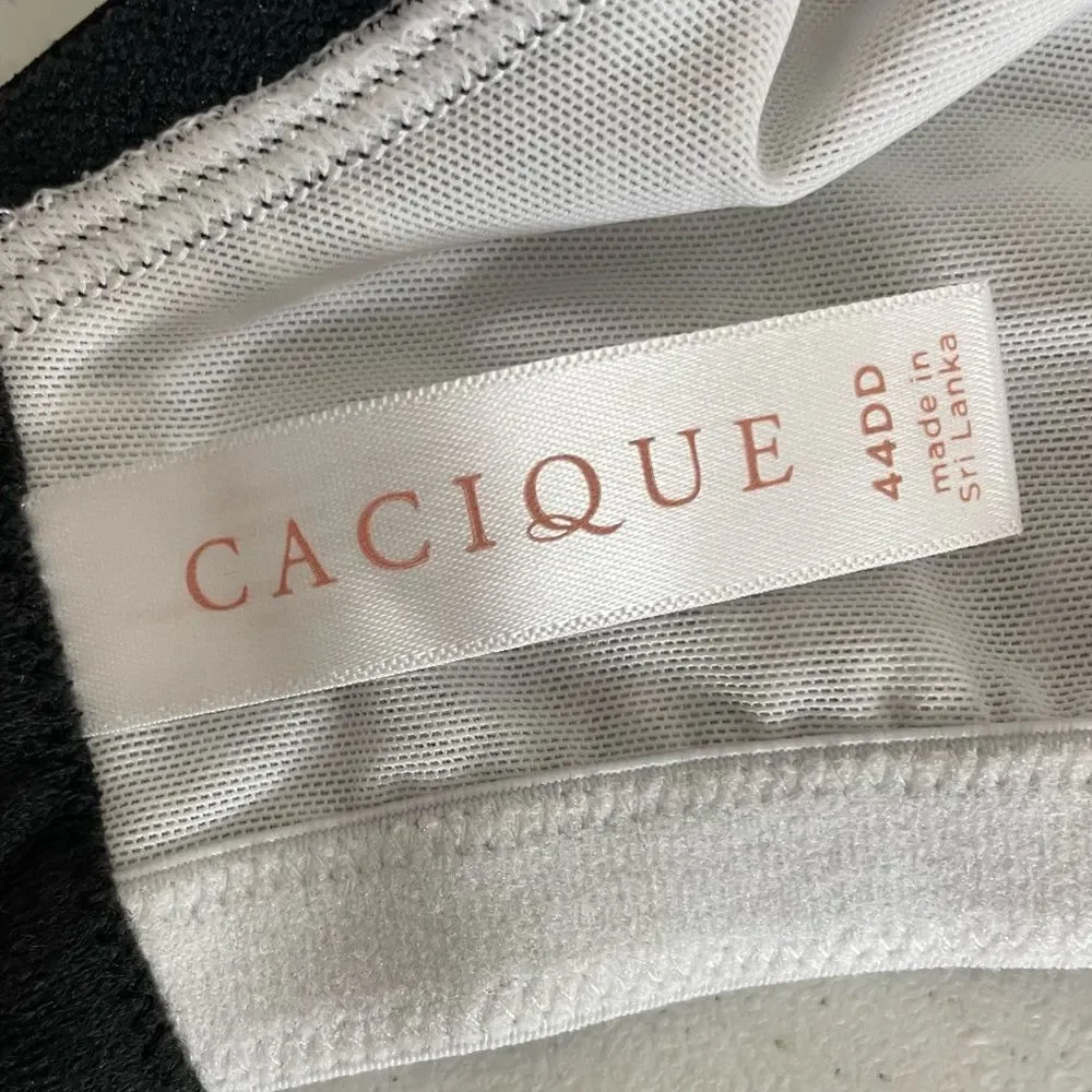 Cacique Boost Plunge Cotton Bra Zebra Palm Print Size 44DD